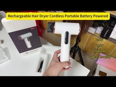 Rechargeable Portable Hair Dryer with 2-2.5 Hours Charging Time and 11.1V 10A Voltage