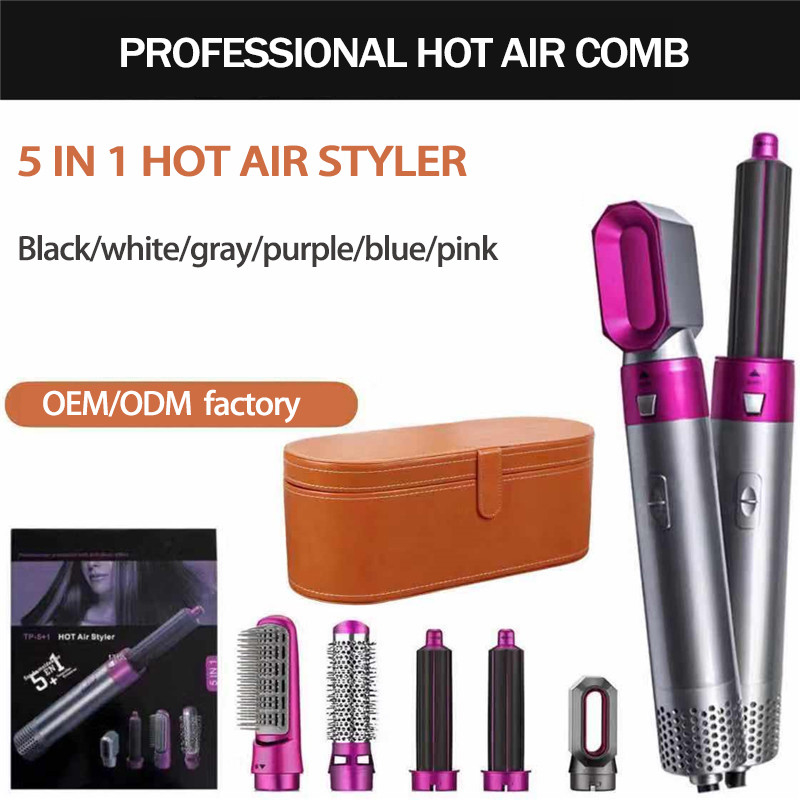 500W New Design Wholesale Low Price Multi Function Air Wrap Leather Box Automatic Hot Air Brush