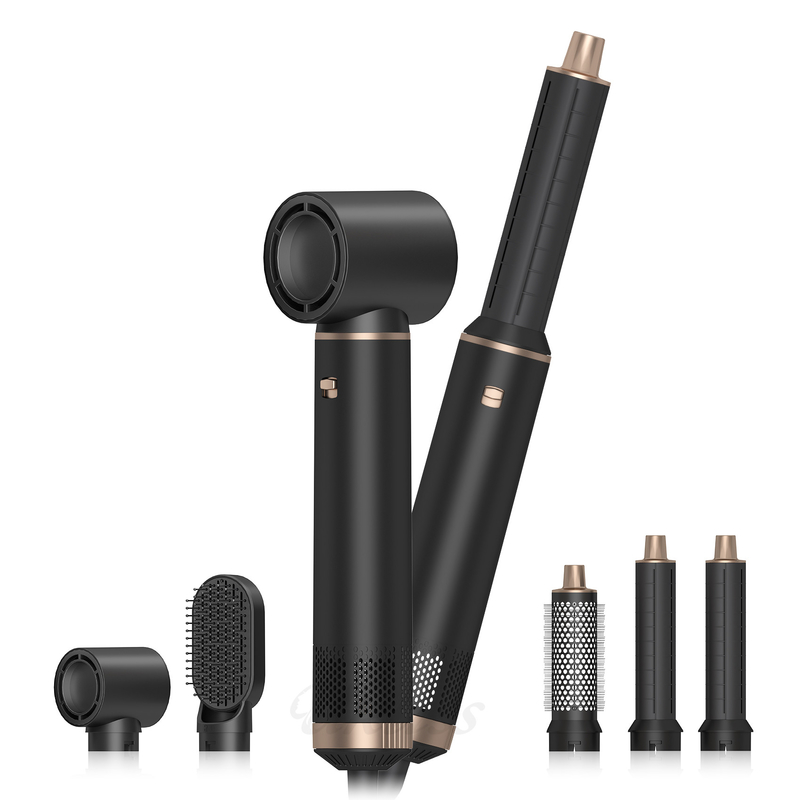 5 in 1 Black Gift Box Hair Dryer One Step Professional Negative Ion Multi Function Styler