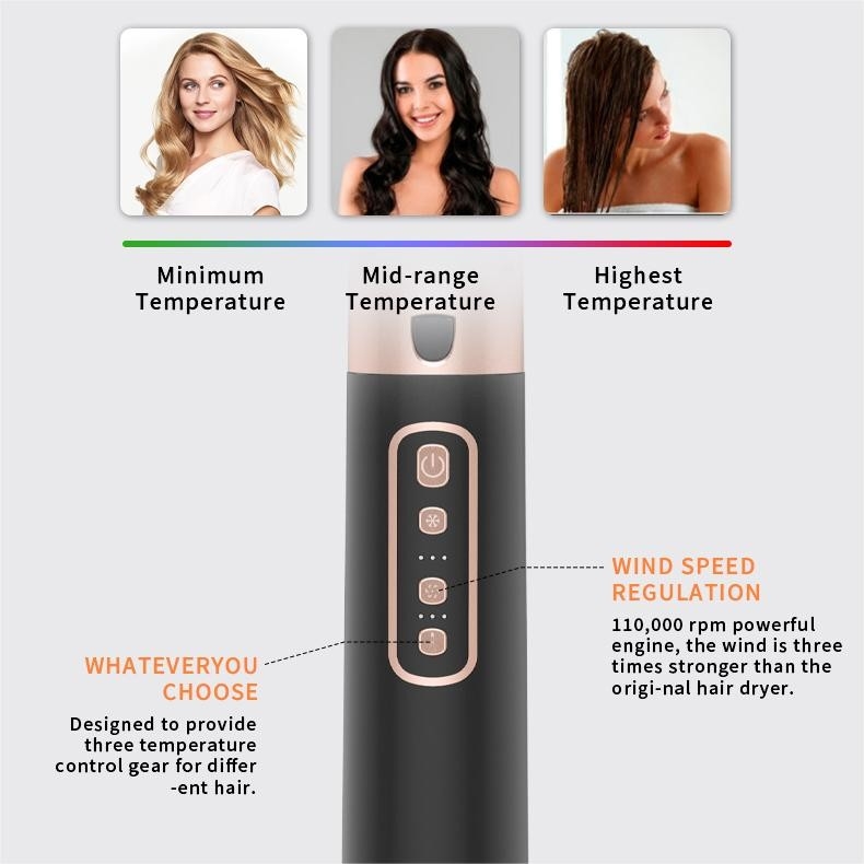 6 In 1 Hot Air Dryer Brush Professional Hair Straightener Hair Brush High Speed Blow Dryer Set