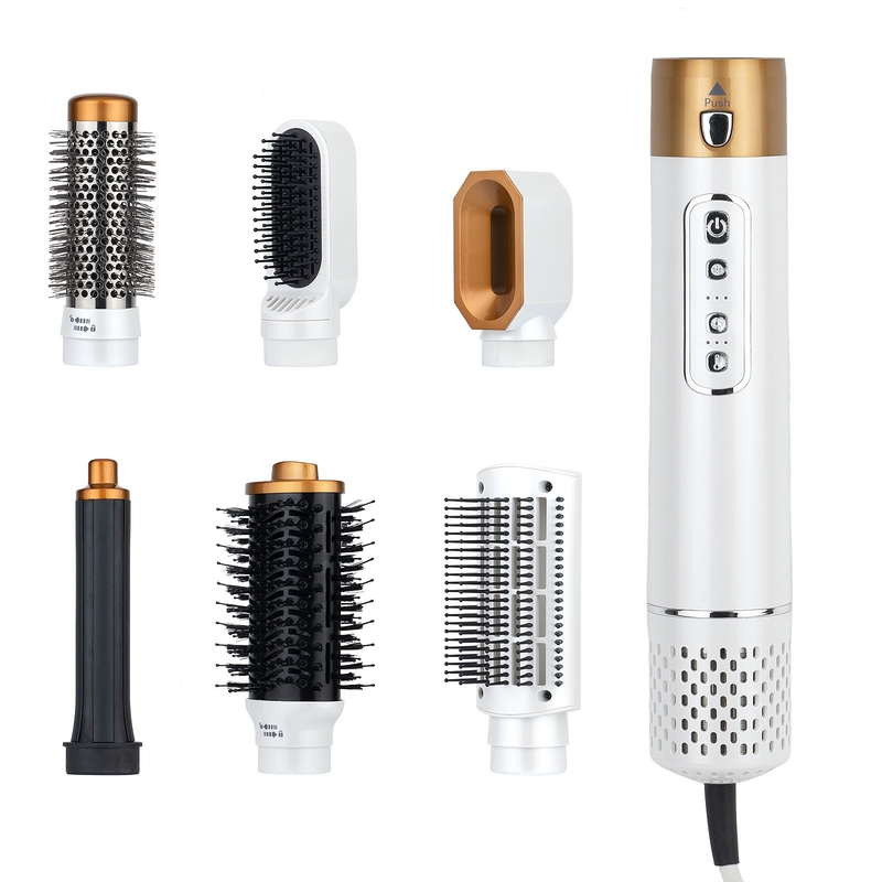 6 In 1 Hot Air Dryer Brush Professional Hair Straightener Hair Brush High Speed Blow Dryer Set