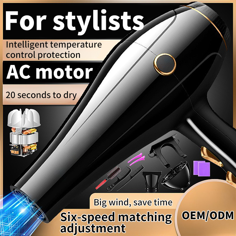 2400W High Speed 130000 Rpm Quick Dry Hair Dryer For Home Hotel Outdoor Travel
