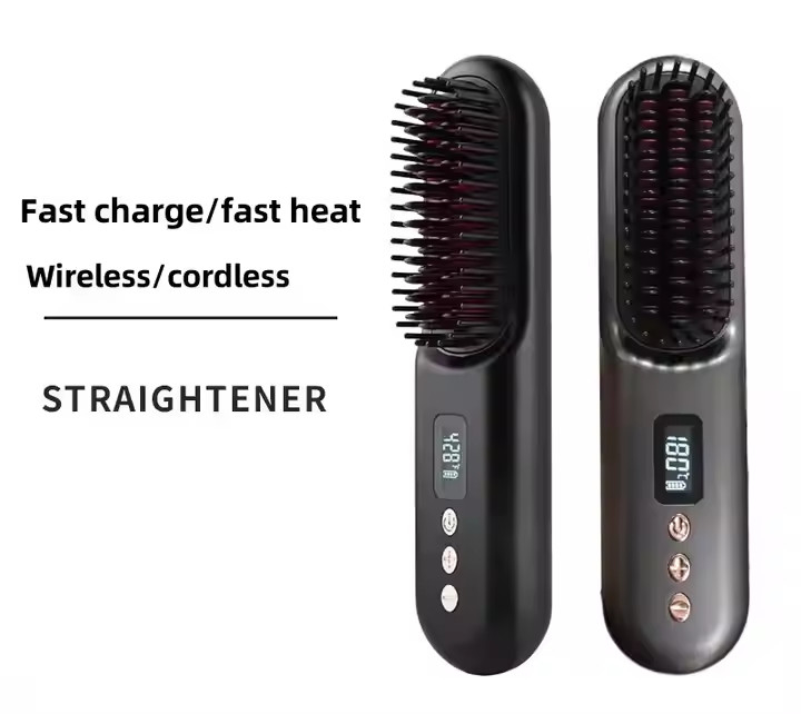 Cordless Hair Straightening Brush with 4 Temperature Settings PD20W Fast Charging Anti Scald Fast Heating Design