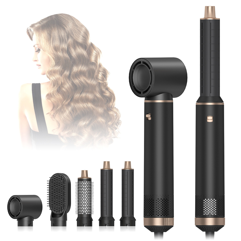 5 in 1 Electric Hair Styler Tool Custom Logo LED Multifunctional Hair Curler Set with 1000W Power and 1.8m Cord Length