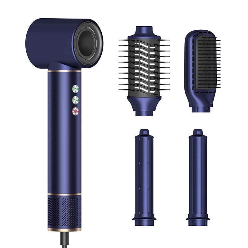 5 In 1 Hot Air Brush High Speed Brushless Motor Automatic Curling Hair Dryer Set Negative Ion Aviation Aluminum Shell