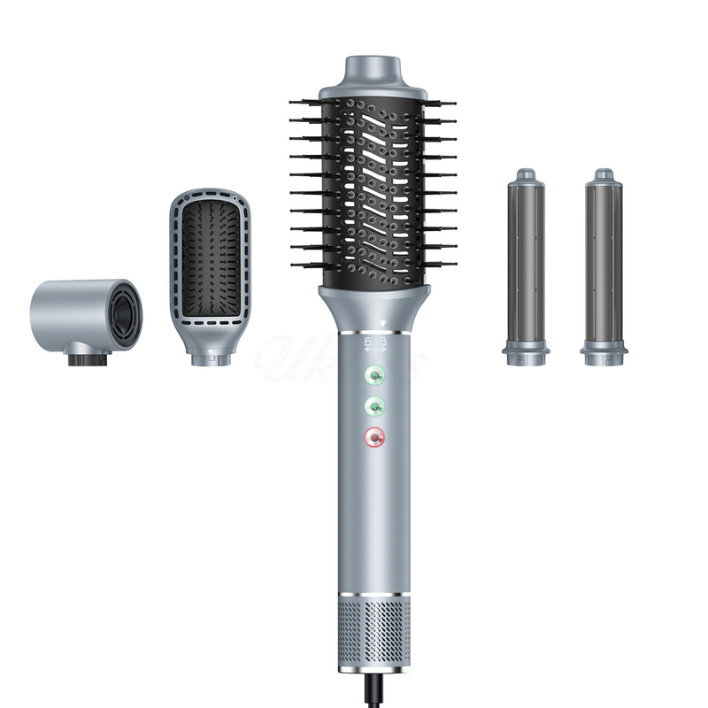 5 In 1 Hot Air Brush High Speed Brushless Motor Automatic Curling Hair Dryer Set Negative Ion Aviation Aluminum Shell