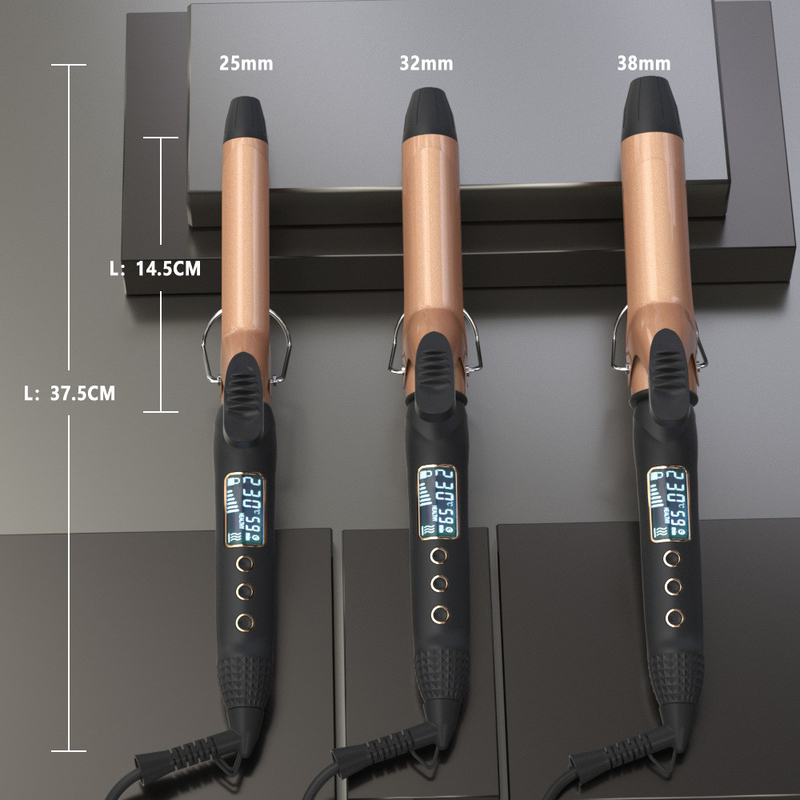 60W Fast Curling LED Display Multi Temp Gears Hair Curler For Professional Salon