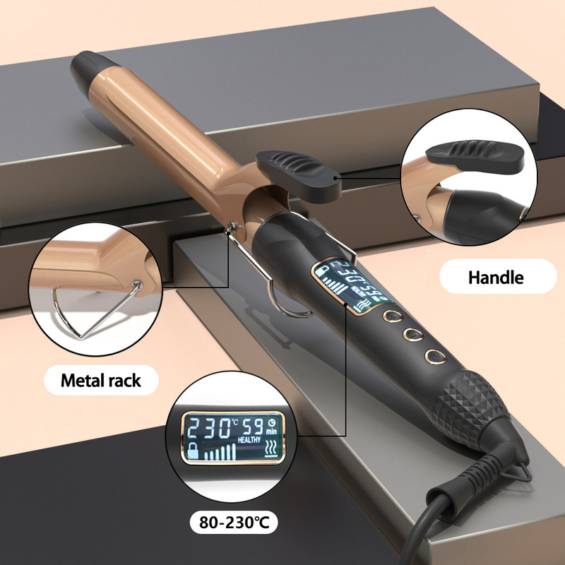 60W Fast Curling LED Display Multi Temp Gears Hair Curler For Professional Salon