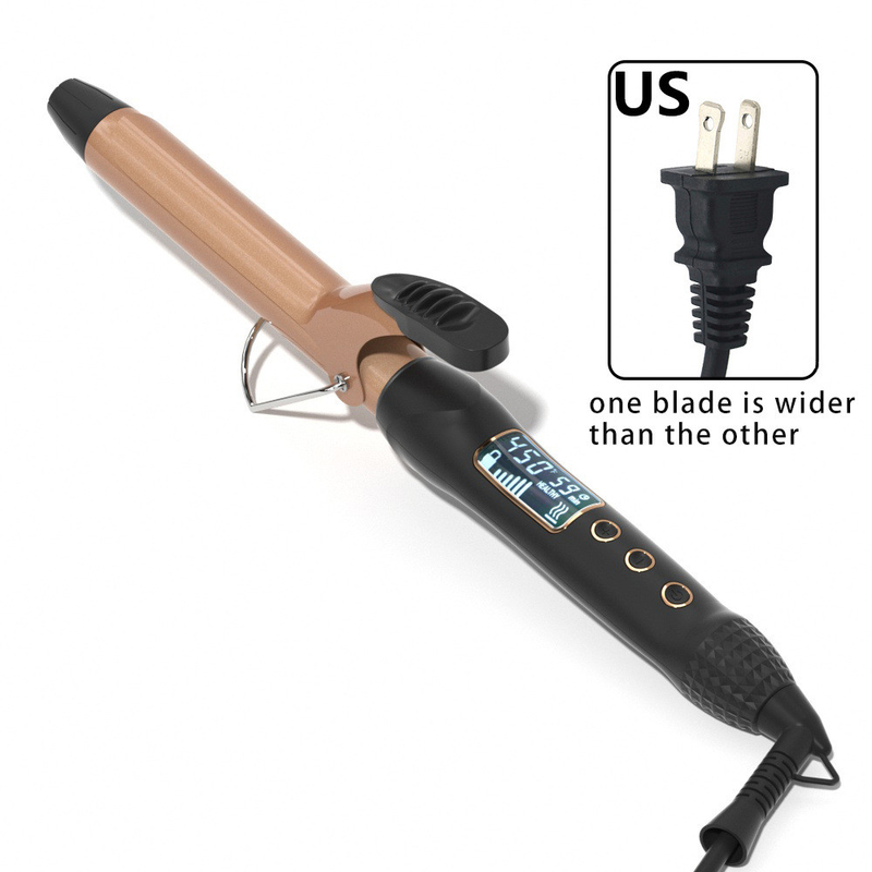 60W Fast Curling LED Display Multi Temp Gears Hair Curler For Professional Salon