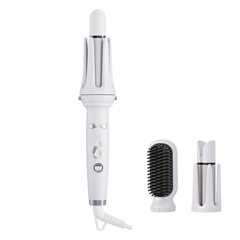 35W 3 In 1 Multi Function Automatic Curling Iron Hot Comb With Reminder Sound