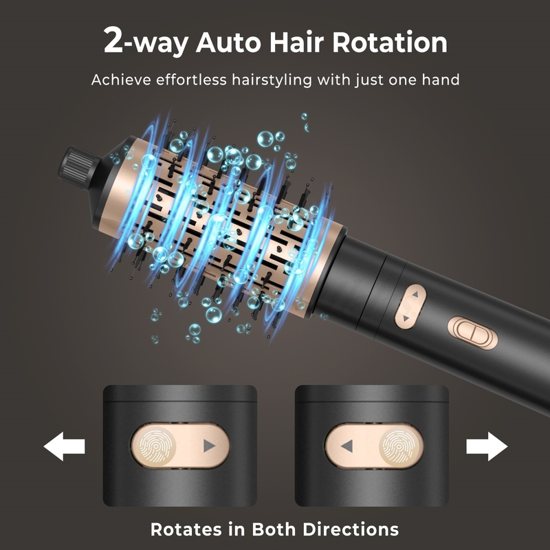 Hair Dryer Brush 6 in 1 Hair Styler Silver Ionic Technology Fast Drying Multi Styler for Straight Curly and Coily Hair
