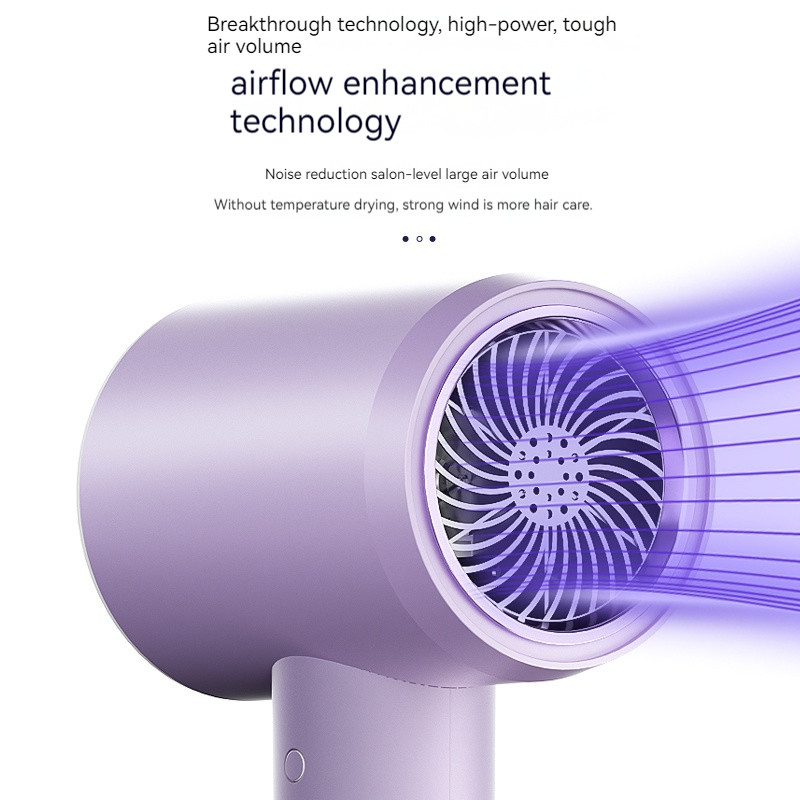 2000W Purple High Speed Blue Ray Negative Ion Revair Hair Dryer Temperature Adjustable for Household Use